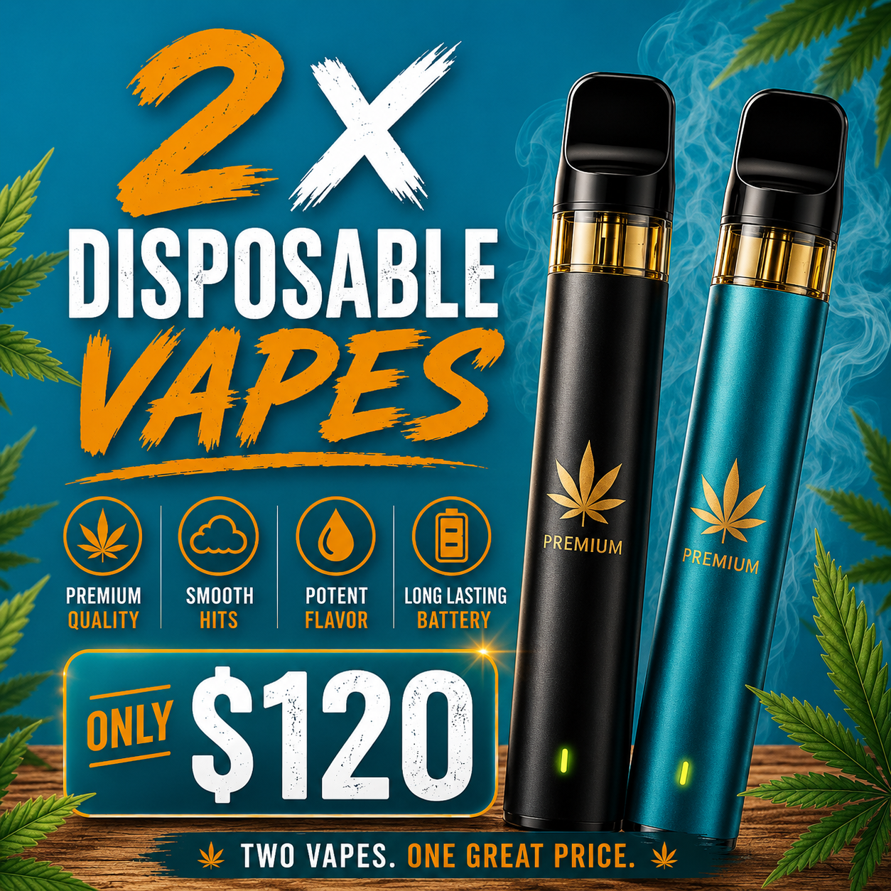 2x Disposable Vapes deal