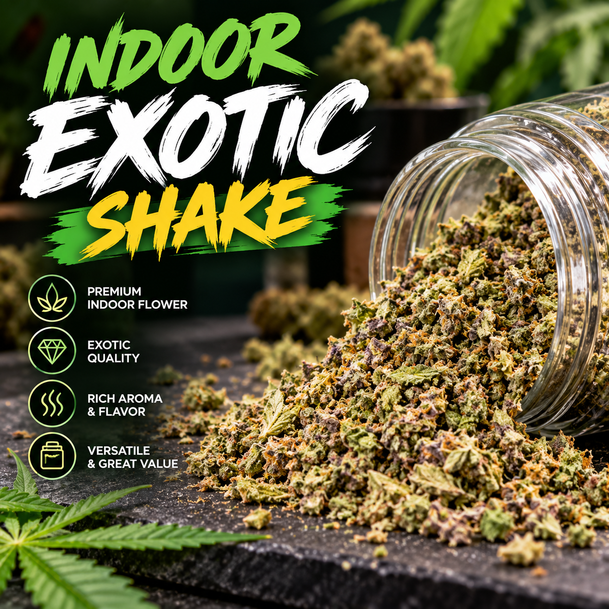 Indoor exotic cannabis shake in Washington DC
